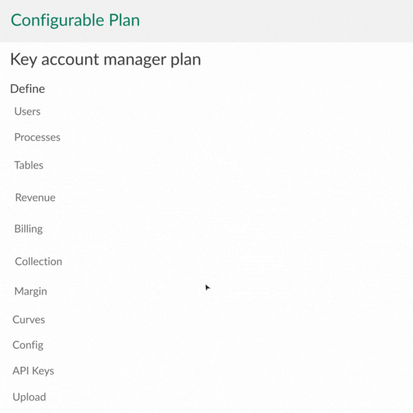 Configurable Plan