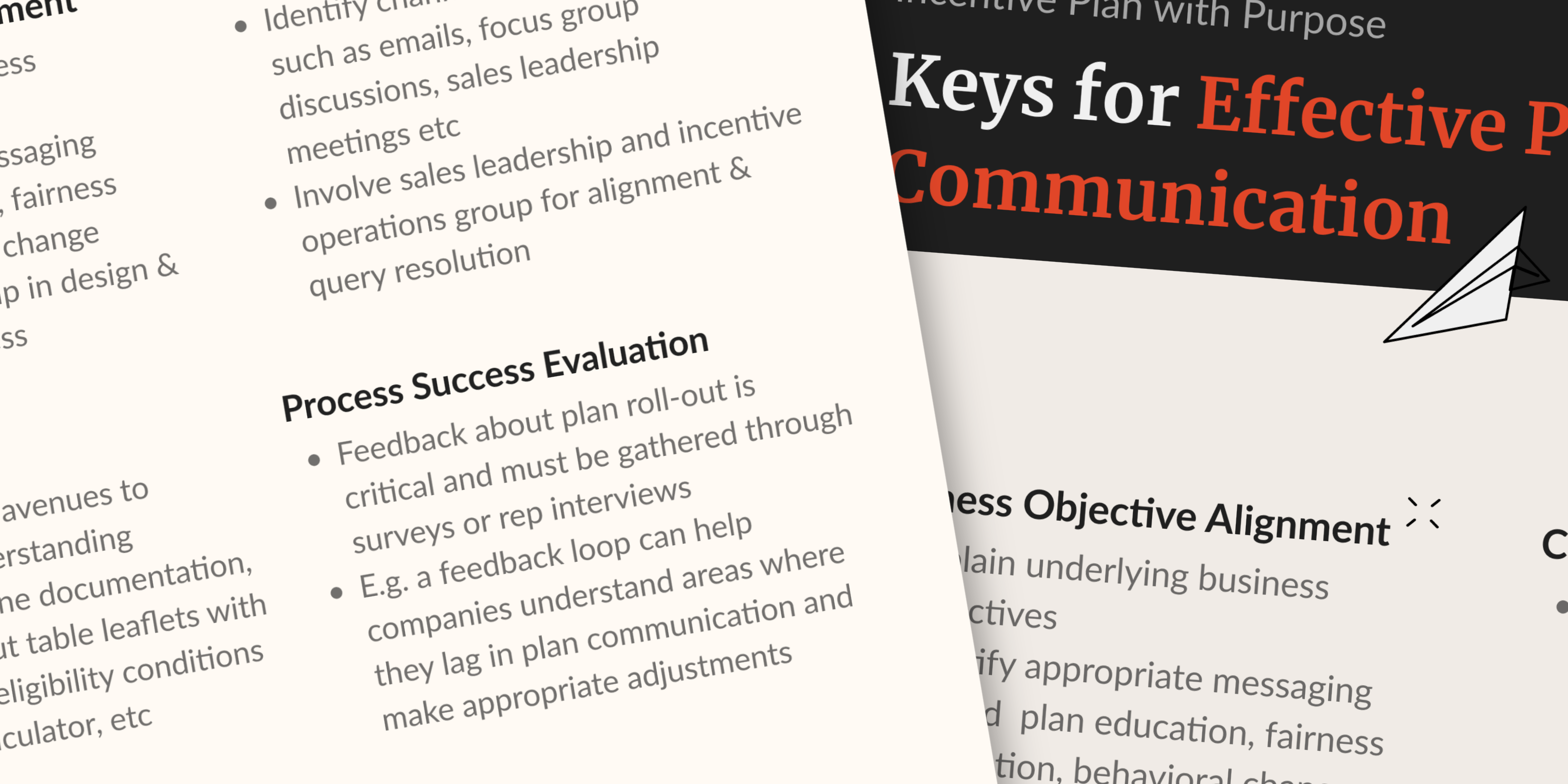 Keys for Effective Plan Communication